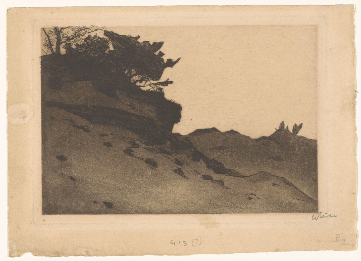 Keře na písku od Willem Witsen (signed by artist)