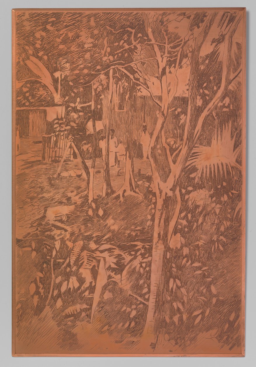 Ansicht in der Kampong, Buitenzorg od Willem Witsen