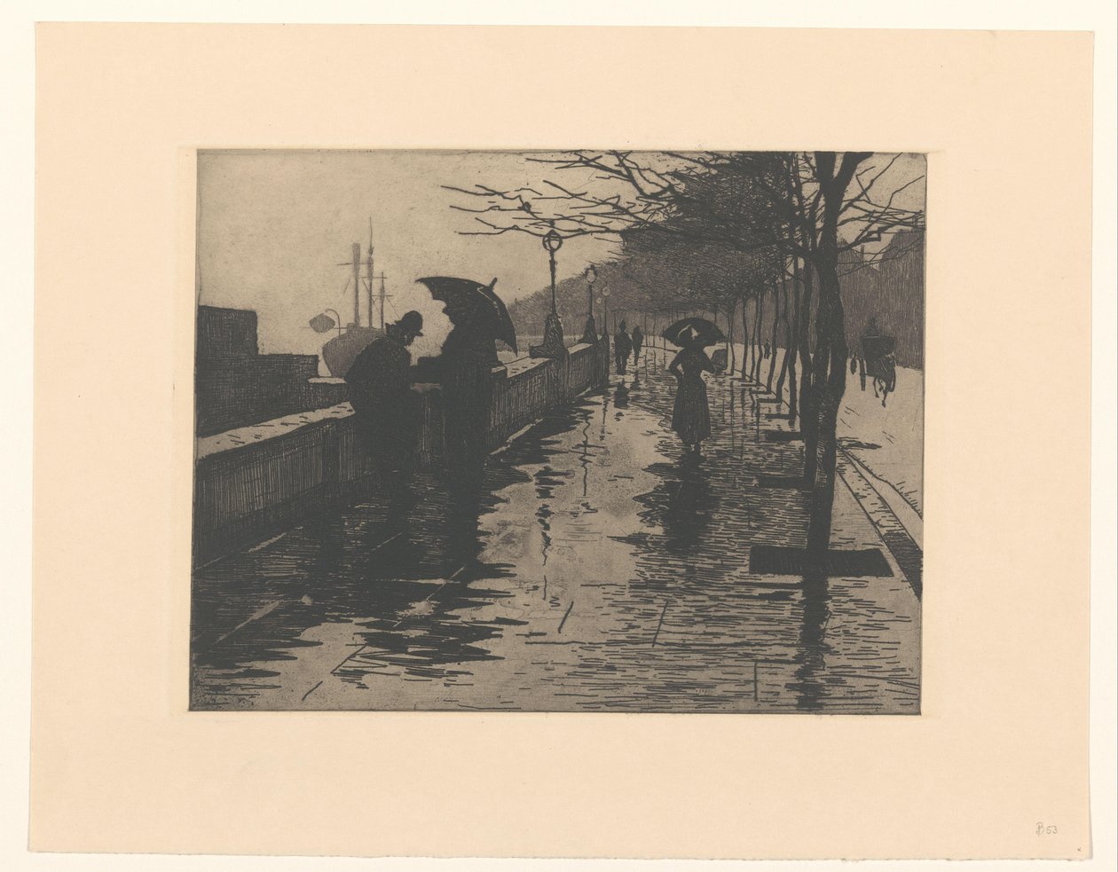 Pohled na Victoria Embankment v Londýně od Willem Arnoldus Witsen