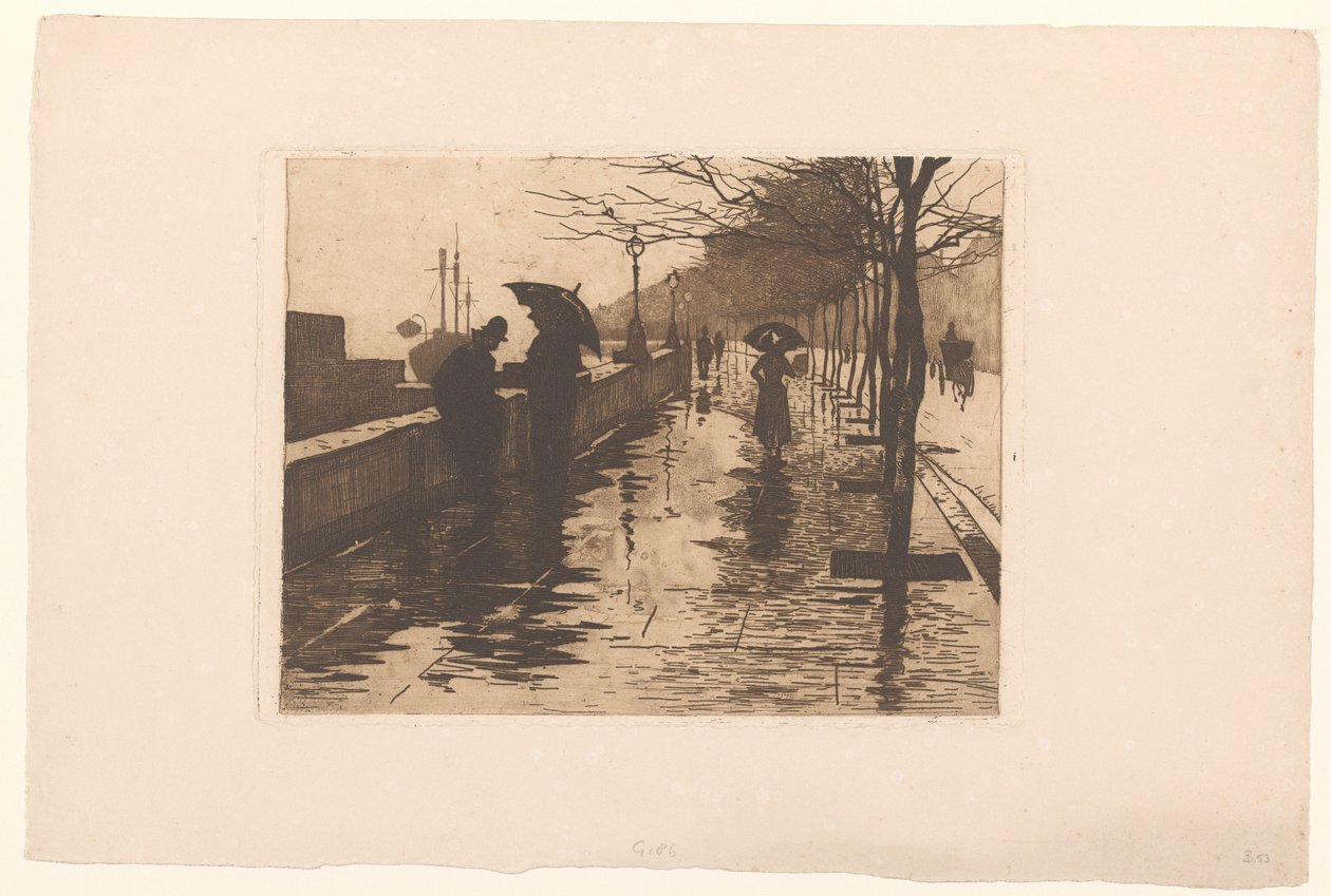 Pohled na Victoria Embankment v Londýně od Willem Arnoldus Witsen