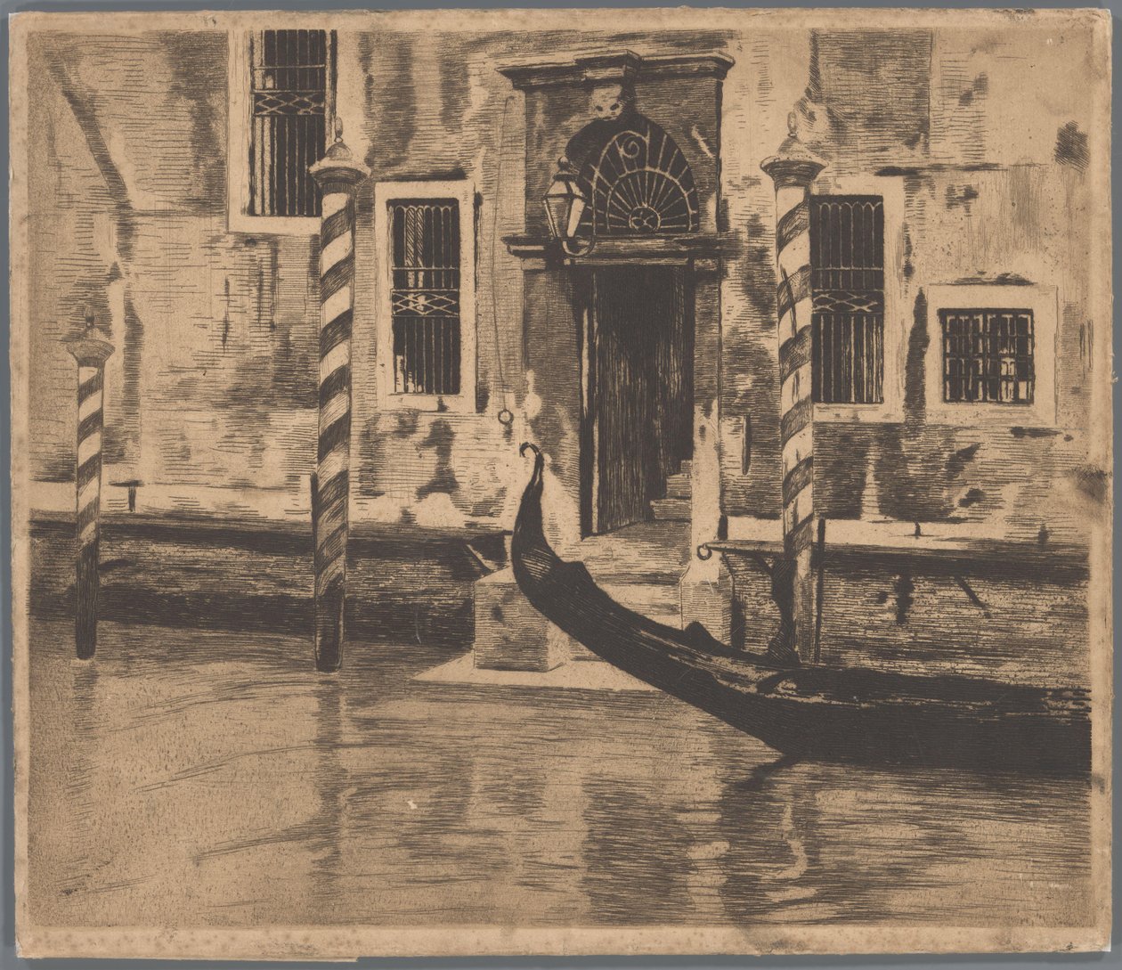 Gondola přijíždí do Canale Grande v Benátkách od Willem Arnoldus Witsen