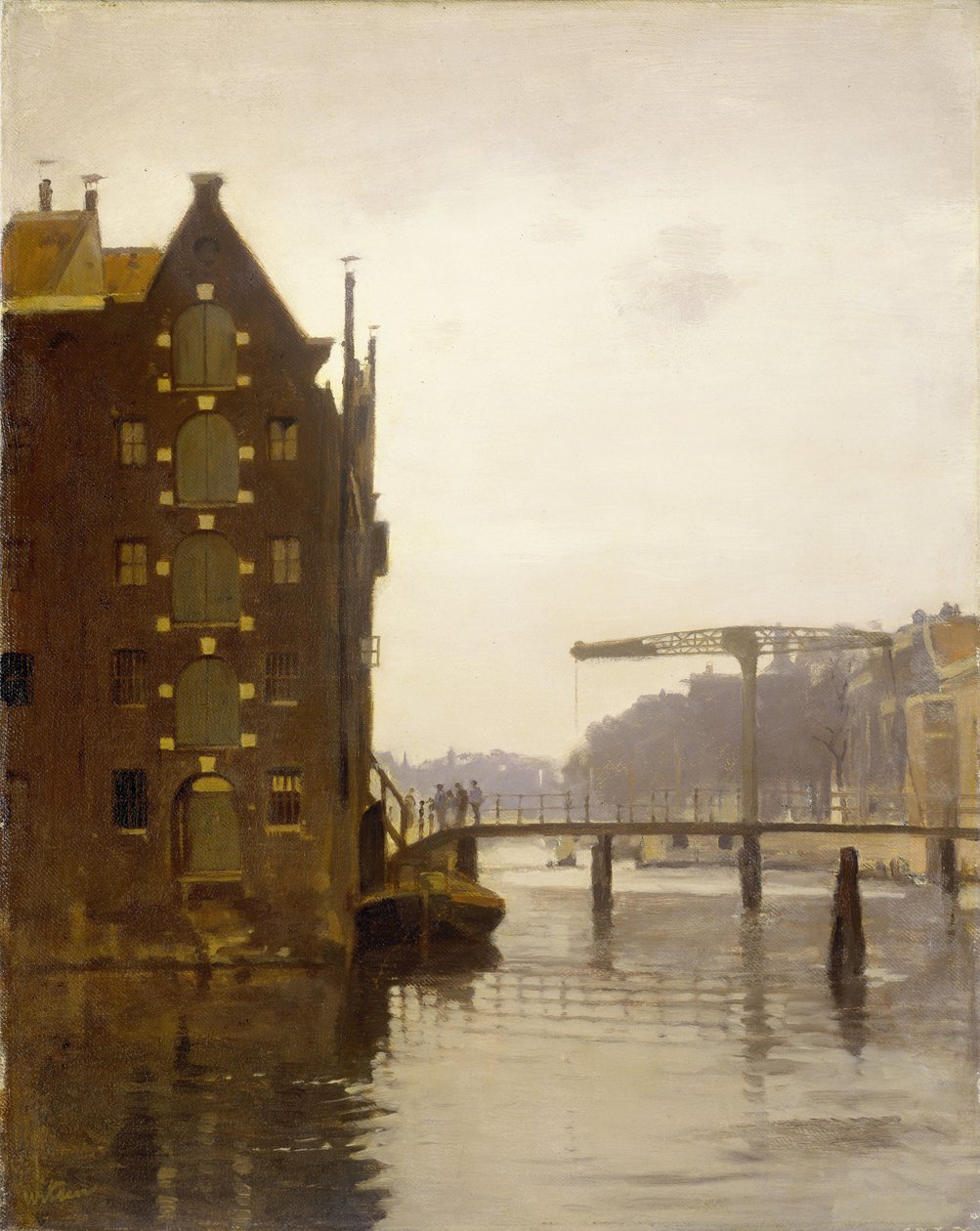 Sklady na amsterdamském kanálu v Uilenburgu od Willem Arnoldus Witsen