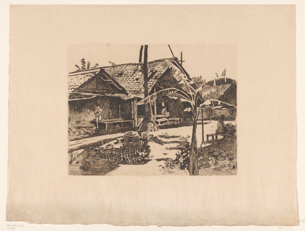 Strom Pisang v kampong v Buitenzorg od Willem Arnoldus Witsen