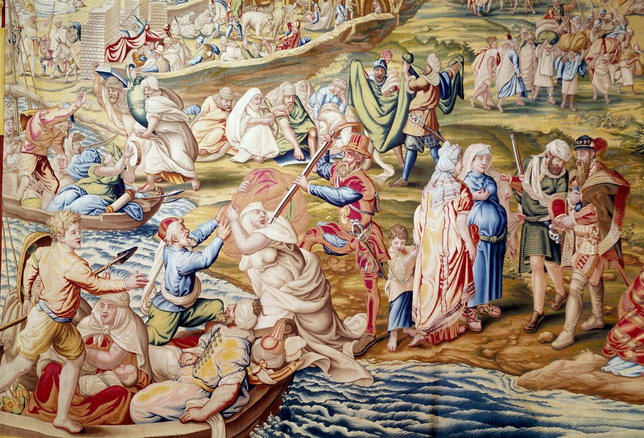 Dobytí Tunisu císařem Karlem V.: násilí páchané na ženách španělskými vojsky v roce 1535 (tapisérie) od Willem de Pannemaker