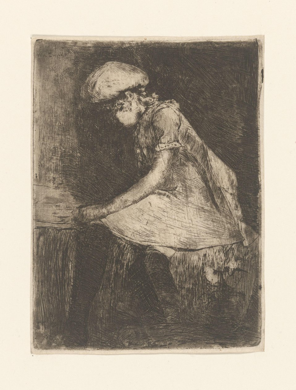 Čtecí dívka (v profilu) (původní název) od Willem de Zwart (signed by artist)
