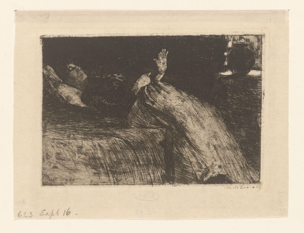 Ležící žena (původní název) od Willem de Zwart (signed by artist)
