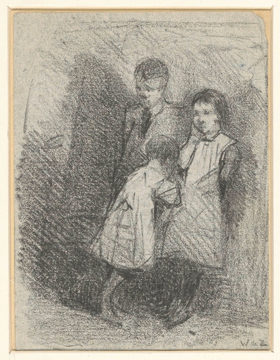Skupina tří dětí od Willem de Zwart