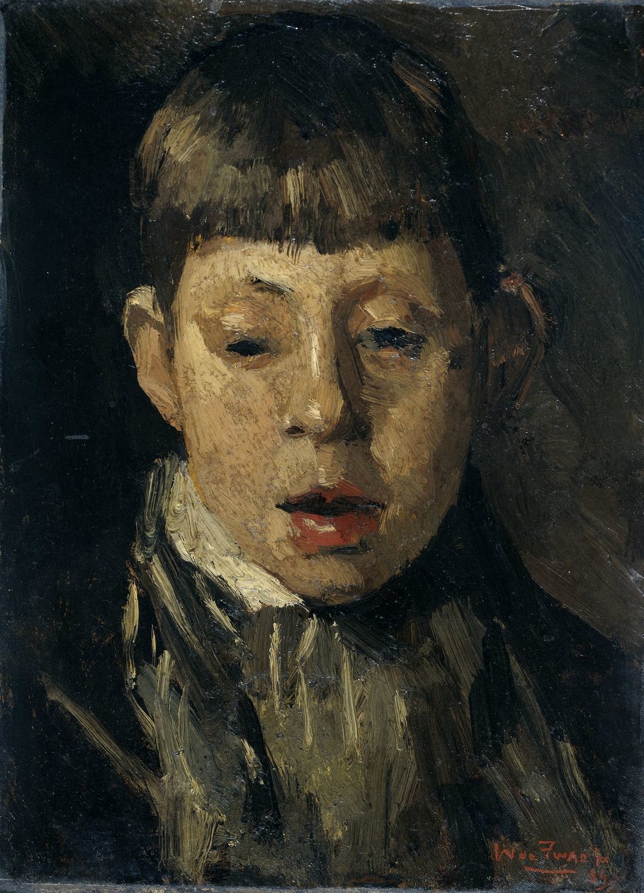 chlapec tvář od Willem de Zwart