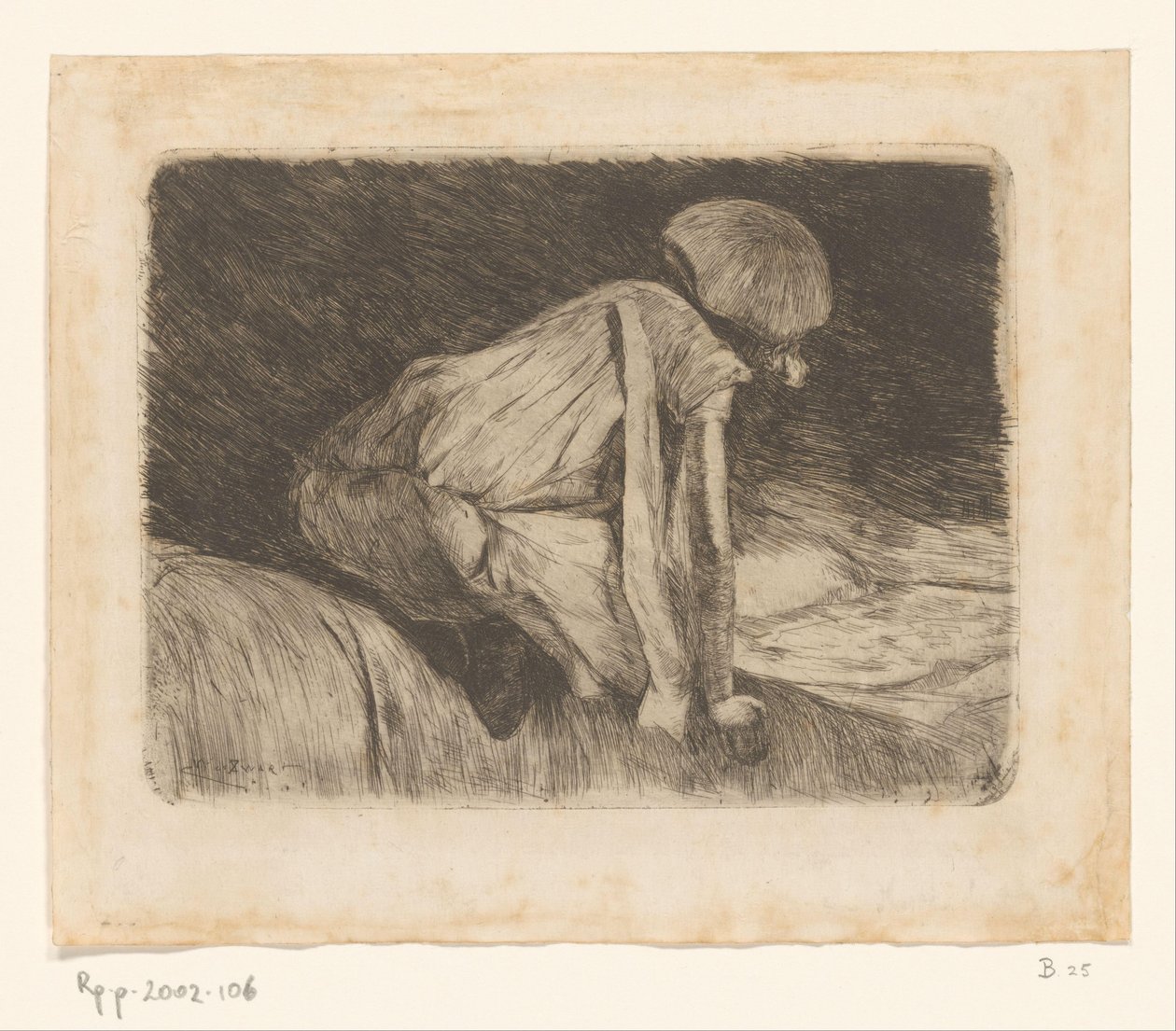 Girl Reading (při pohledu zezadu) (původní název) od Willem de Zwart