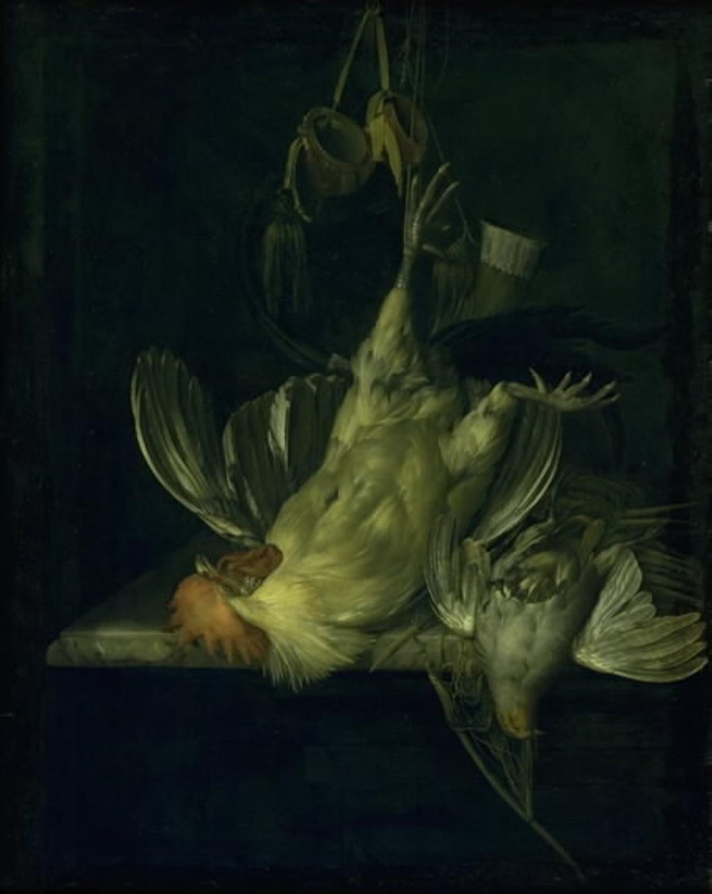 Mrtvý bílý kohout od Willem van Aelst
