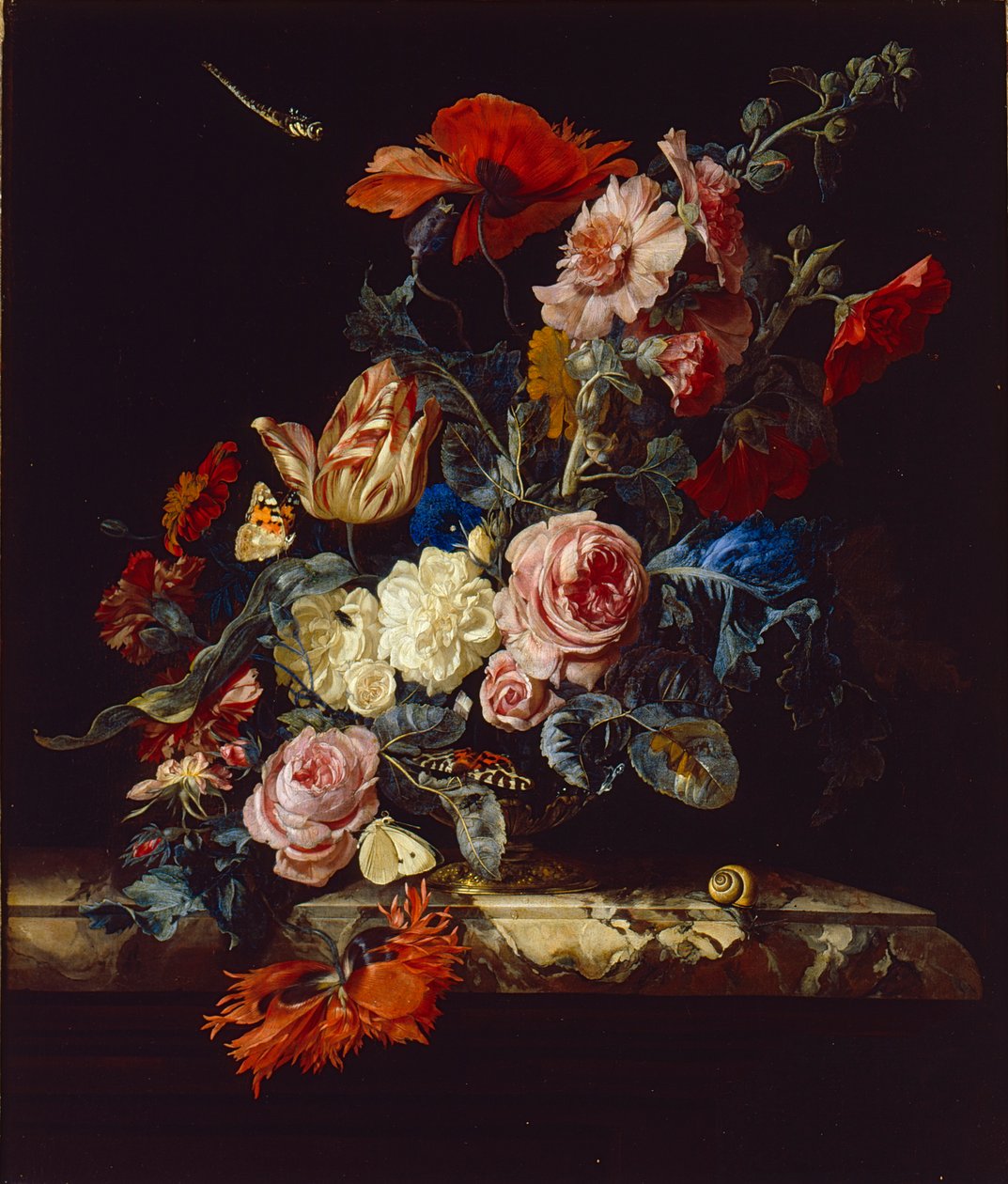 Váza s květinami, 1663 od Willem van Aelst