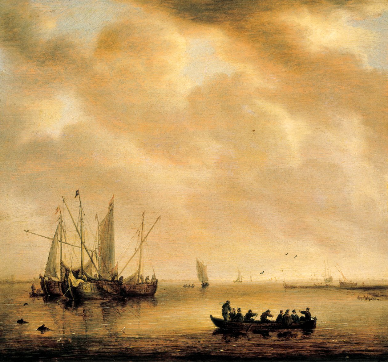 "Přímořská krajina". Obraz Willema van Diesta (1610-1673) od Willem van Diest