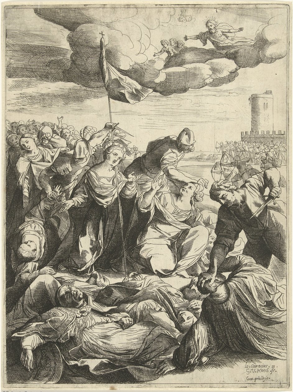Svatá Uršula obležená Huny od Willem van Haecht (II)