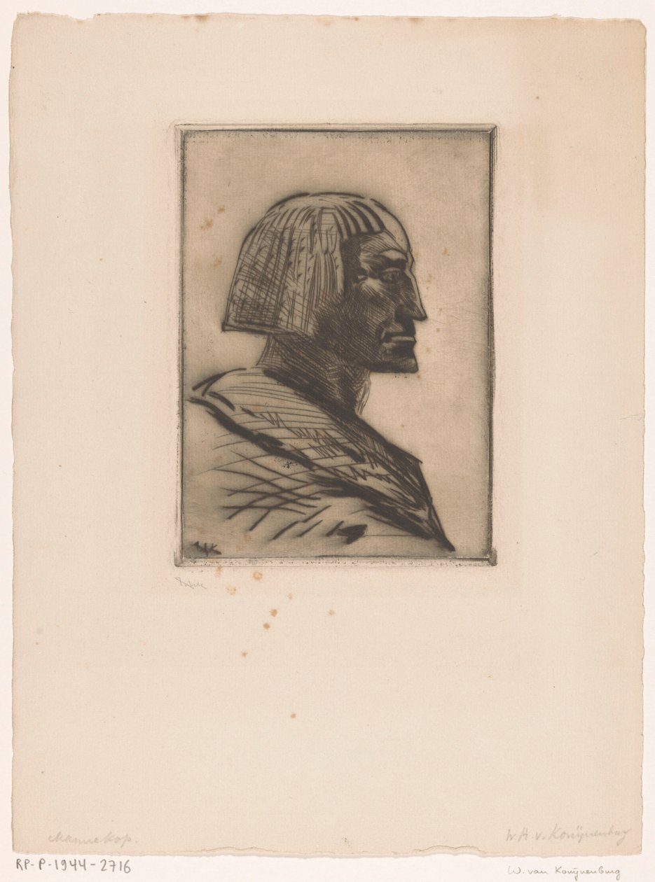 Portrét egyptského muže Egyptský (původní název) od Willem van Konijnenburg (signed by artist)