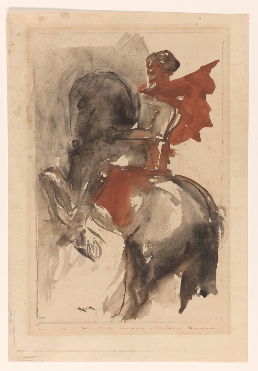 Rytíř na koni od Willem van Konijnenburg (signed by artist)