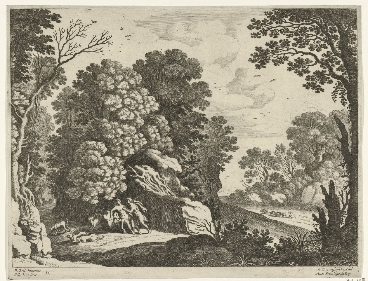 Cephalus a Procris Italské krajiny (název série) od Willem van Nieulandt (II)