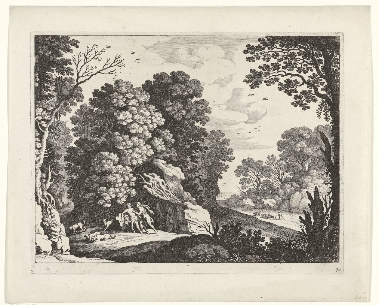 Cephalus a Procris Italské krajiny (název série) od Willem van Nieulandt (II)