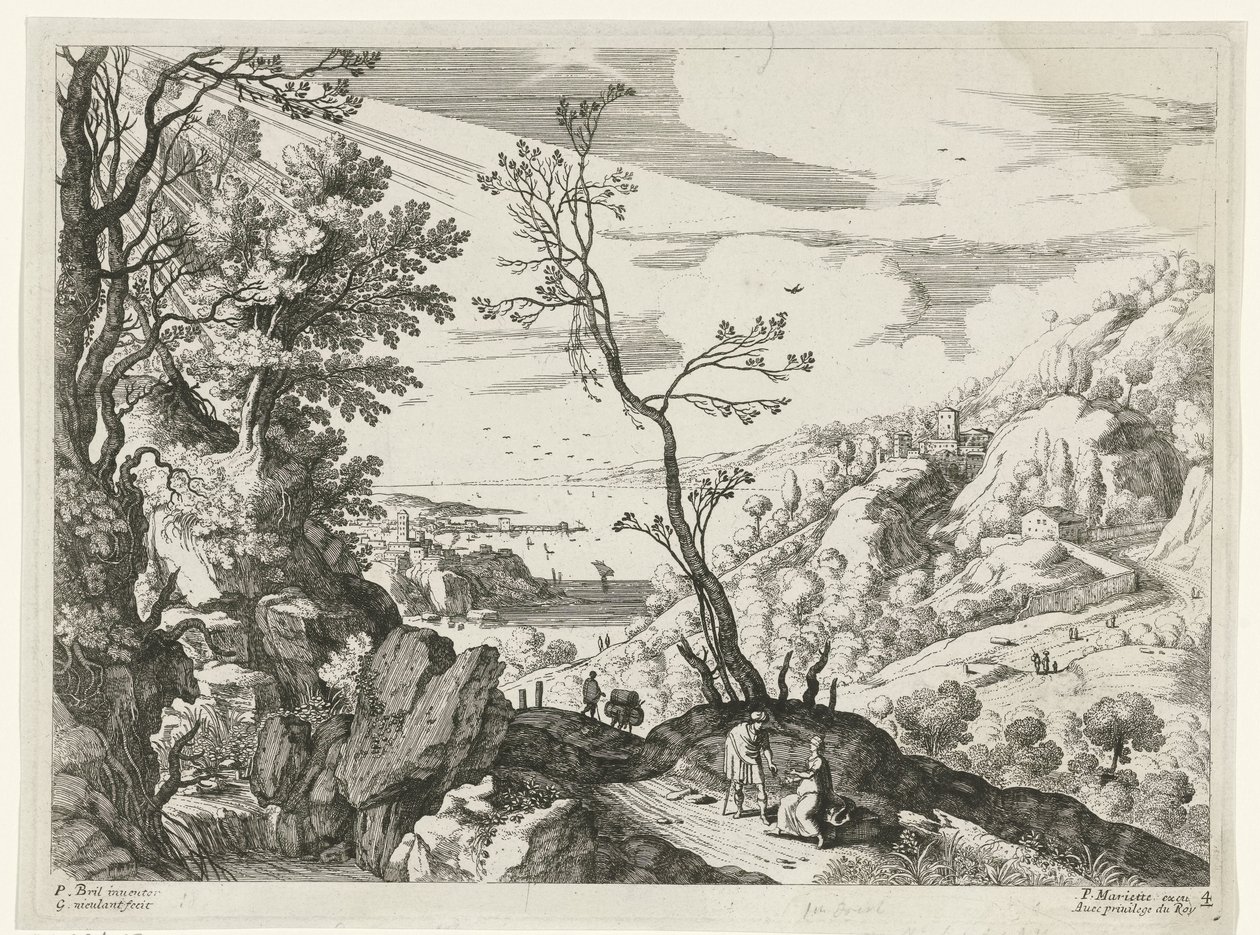Krajina s Judou a Támar Italské krajiny (název série) od Willem van Nieulandt (II)