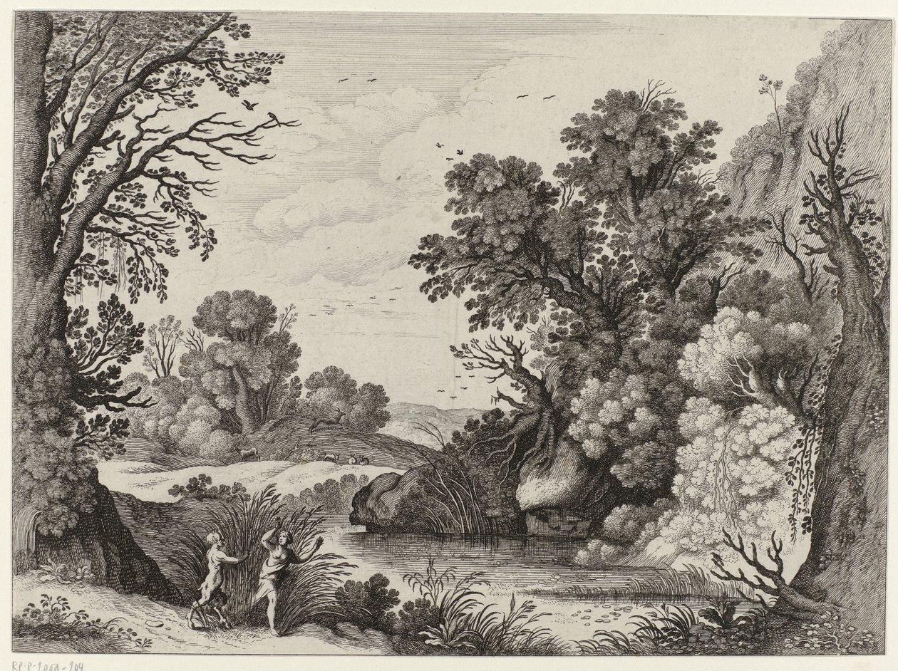 Krajina s Pan a Syrinx od Willem van Nieulandt (II)