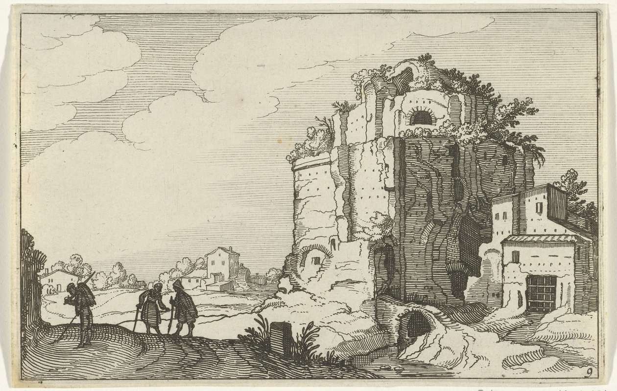 Římská ruina Římské ruiny a pobřežní krajiny (série 1) (název série) od Willem van Nieulandt (II)
