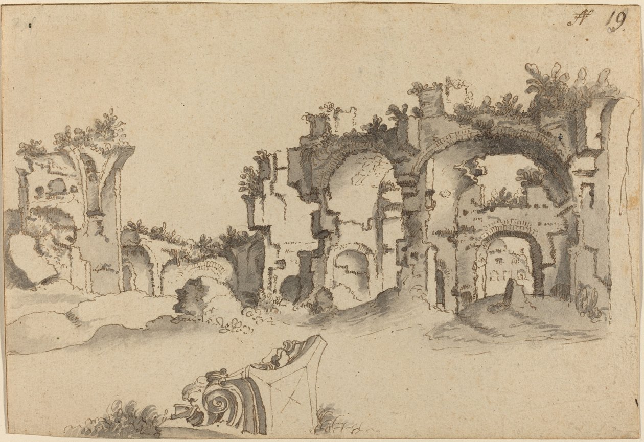 Lázně Caracalla, Řím od Willem van Nieuwlandt II
