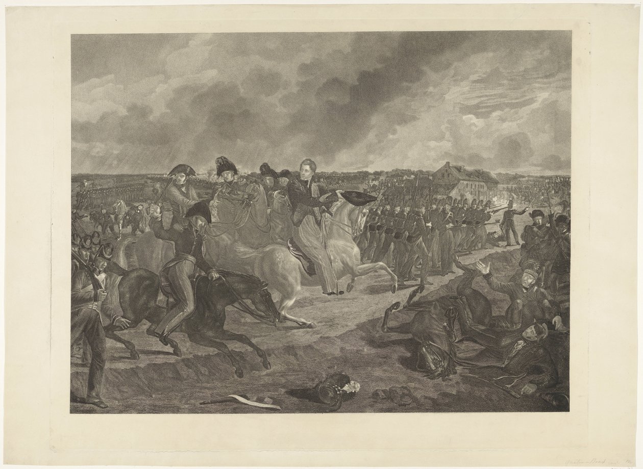 Prince of Orange v bitvě u Quatre-Bras, 1815 od Willem van Senus