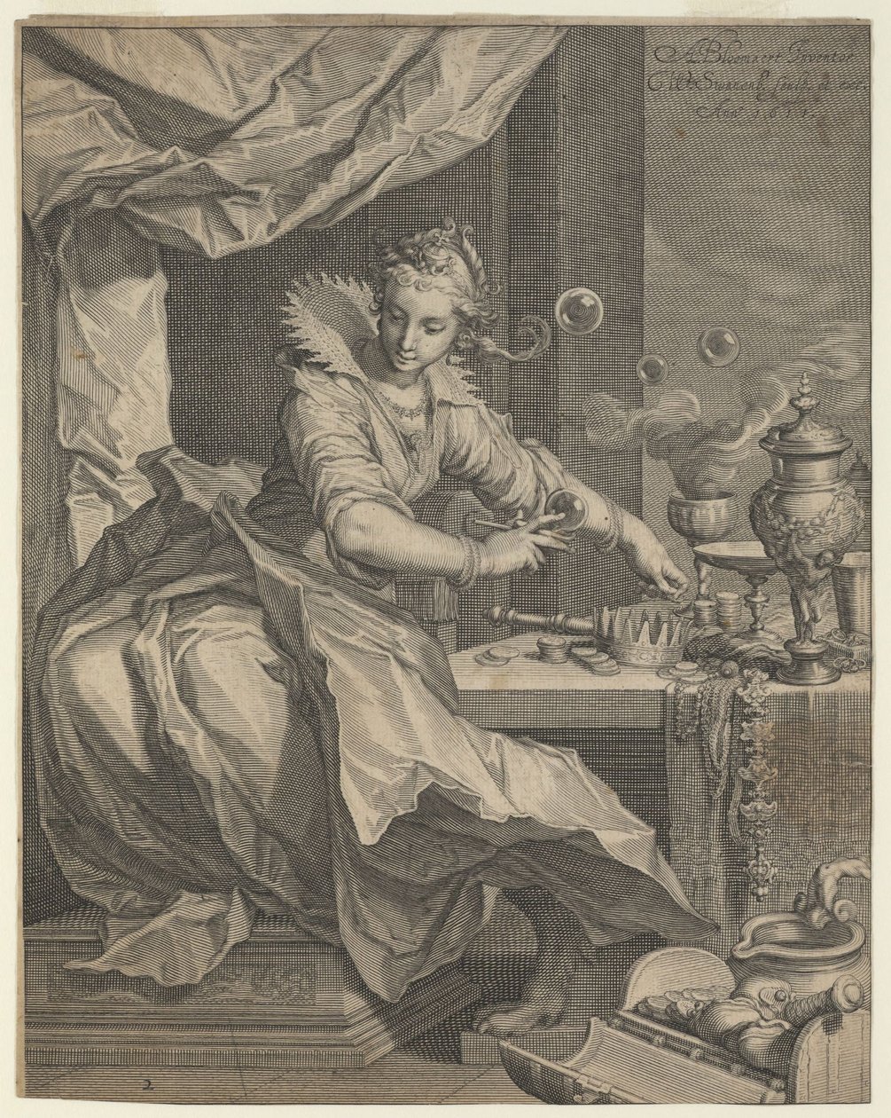 Alegorie bohatství a luxusu, 1611 od Willem van Swanenburgh