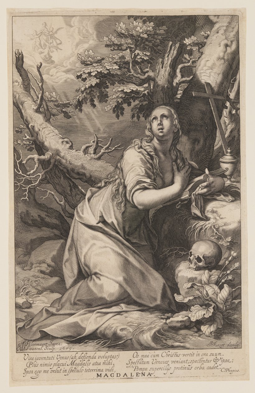 Magdalena, z knihy Hříšníci Starého a Nového zákona od Willem van Swanenburgh