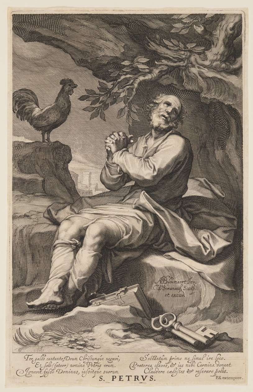 Svatý Petr, z knihy Hříšníci Starého a Nového zákona od Willem van Swanenburgh