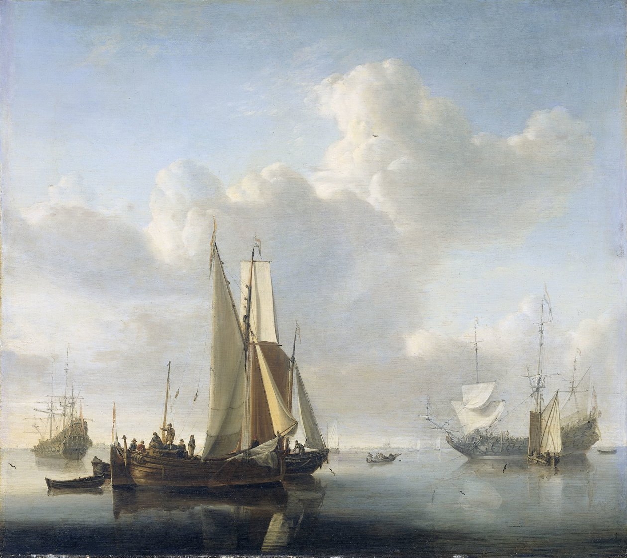 Lodě před pobřežím Lodě u pobřeží od Willem van de Velde (II)
