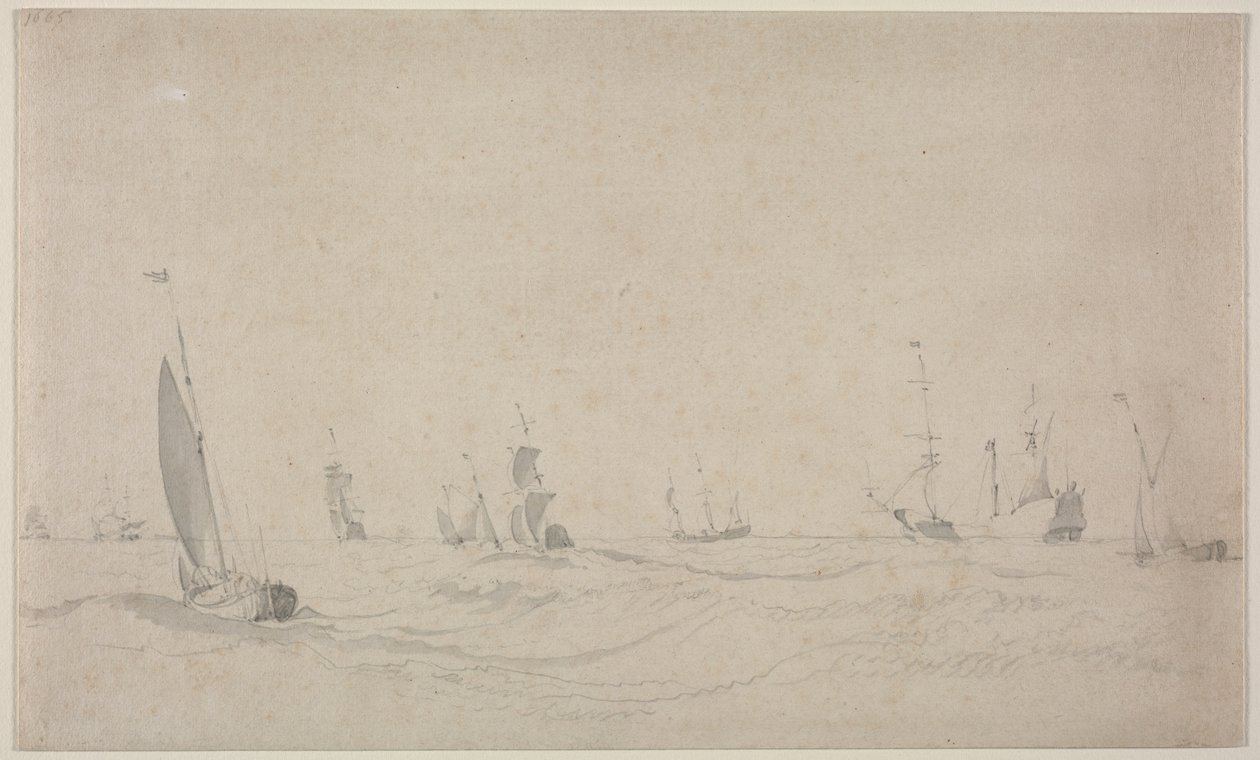 Přeprava na rozbouřeném moři, 1665. od Willem van de Velde