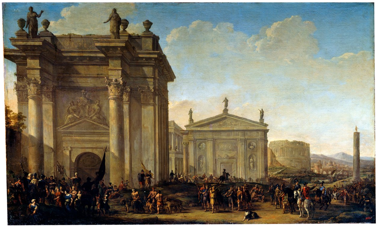 Triumfální procesí, 17. nebo začátek 18. století od Willem van de Velde the Younger
