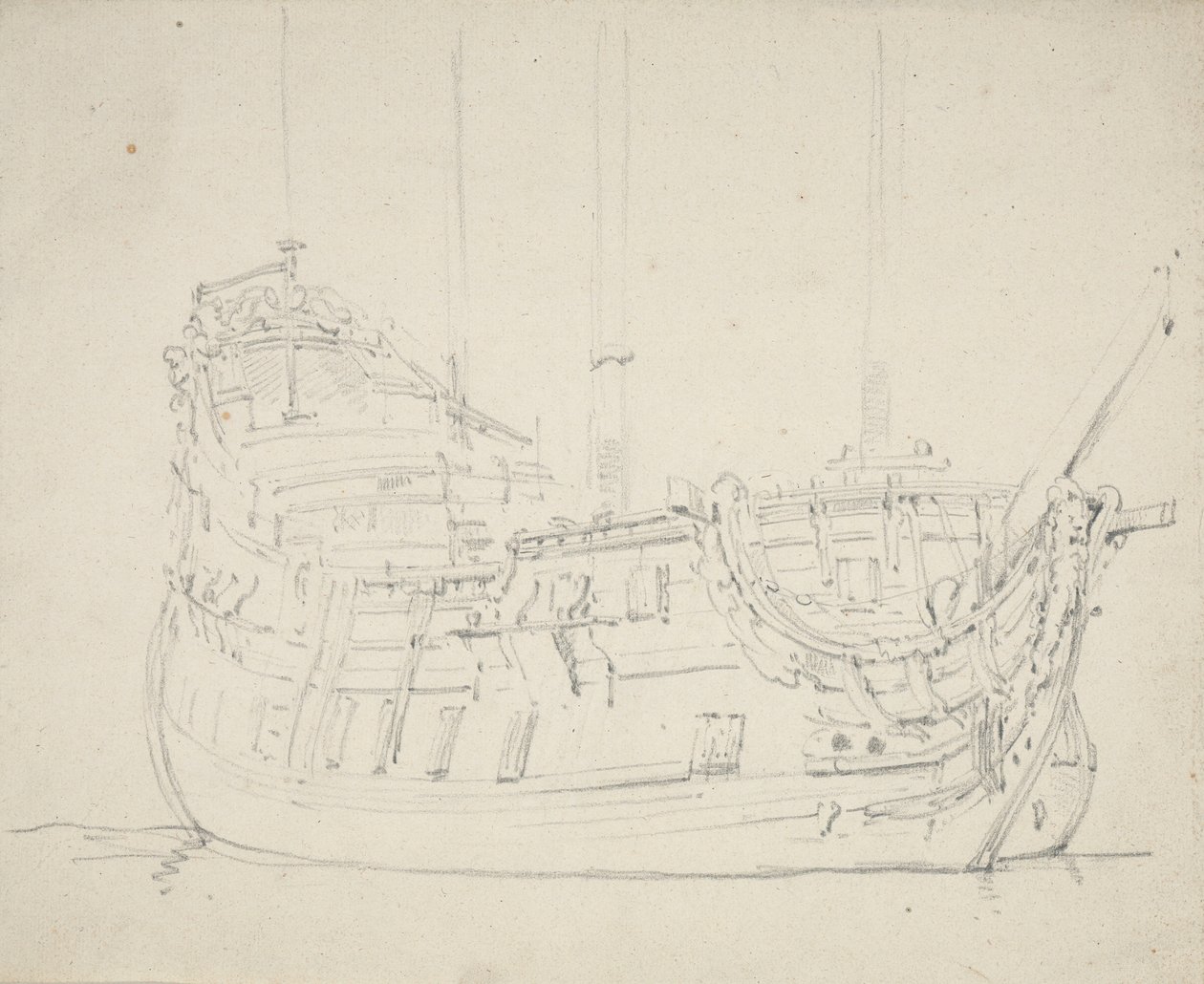 Portrét "úspěchu", asi 1675 (tužka) od Willem van de Velde the Younger