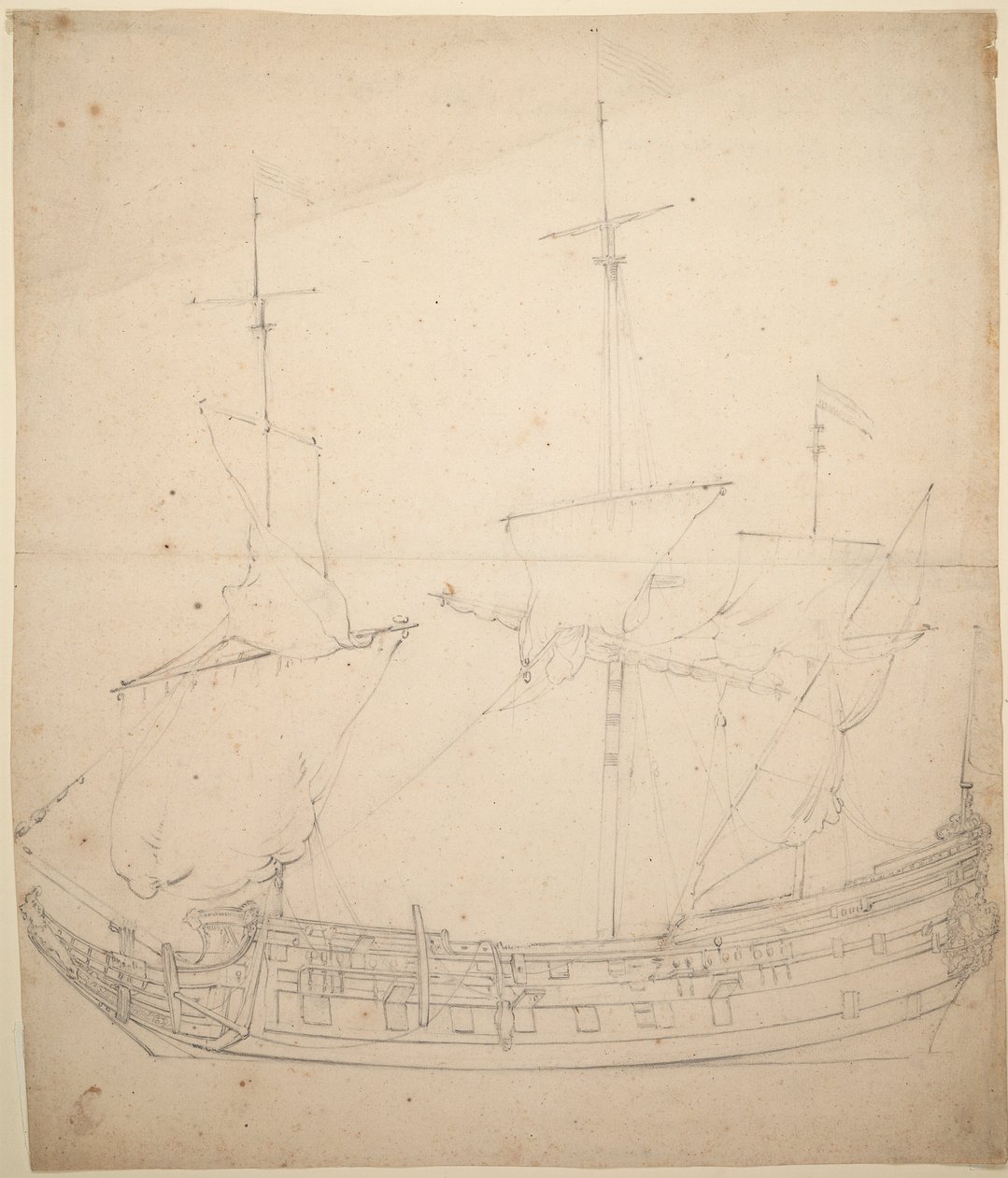 Portrét "Vrede" (), asi 1661 (ofset, grafit) od Willem van de Velde the Younger