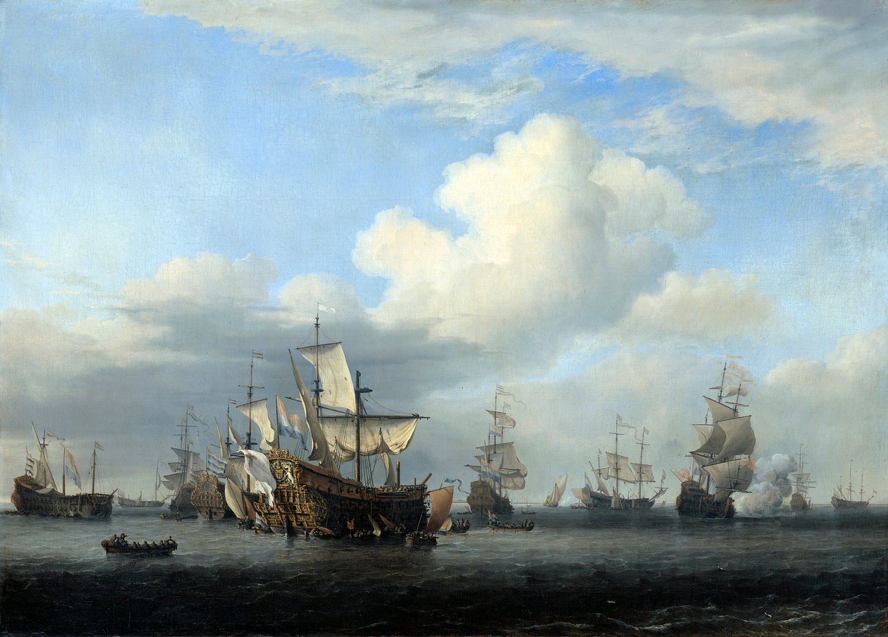 Zajatá Swiftsure, Seven Oaks, Loyal George a Convertine..., c1666 od Willem van de Velde the Younger