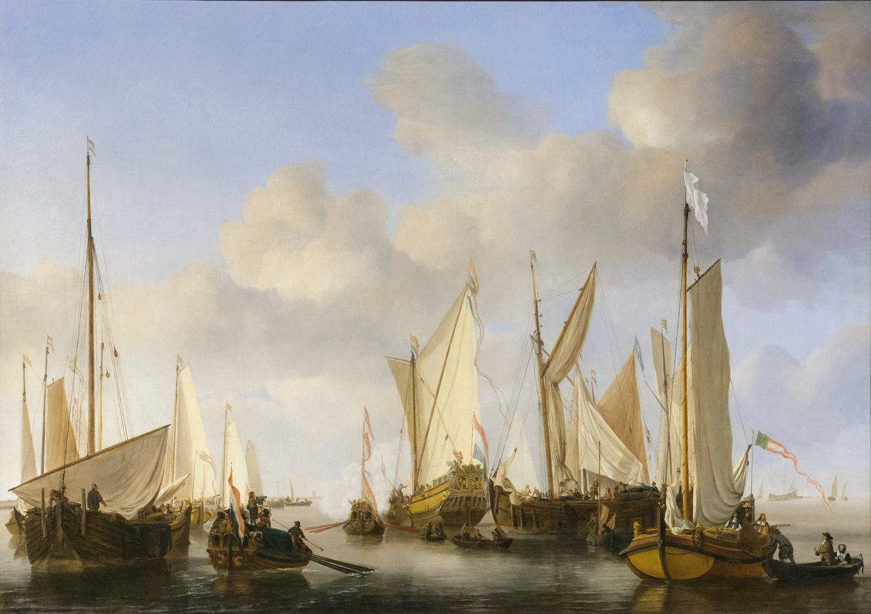 Nizozemská jachta salutuje od Willem van de the Elder Velde