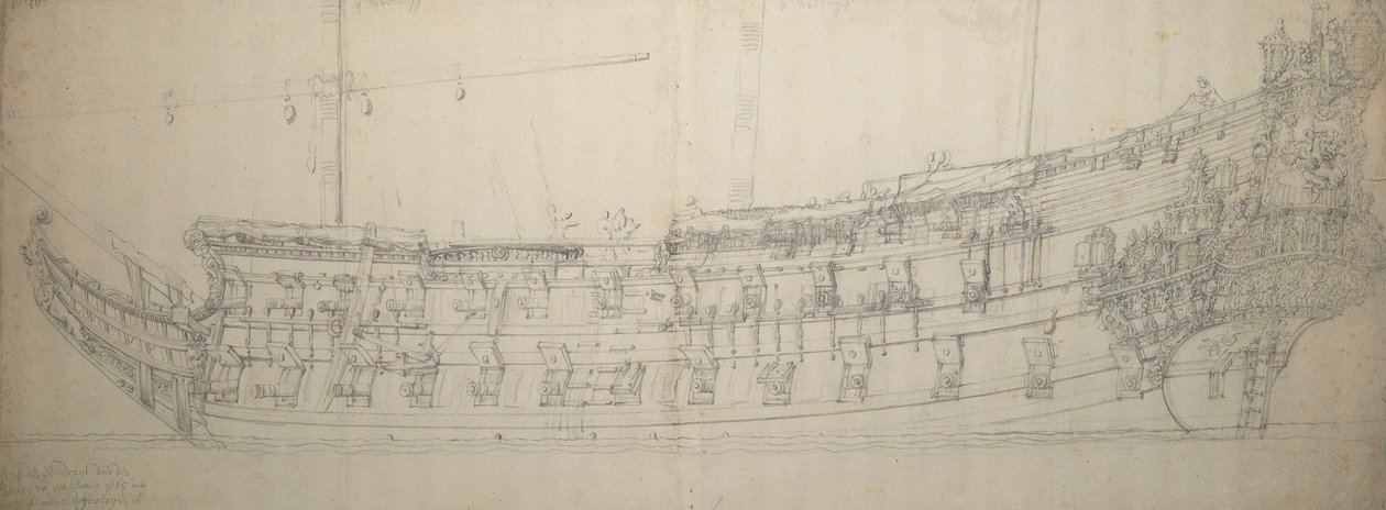 Portrét "Eendracht od Willem van de the Elder Velde