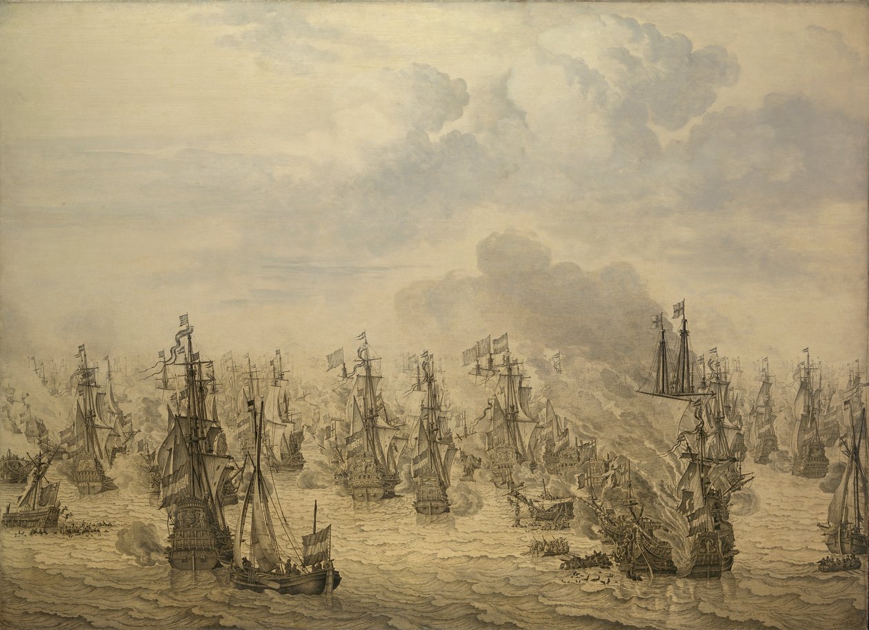 Bitva u Scheveningenu od Willem van de the Elder Velde