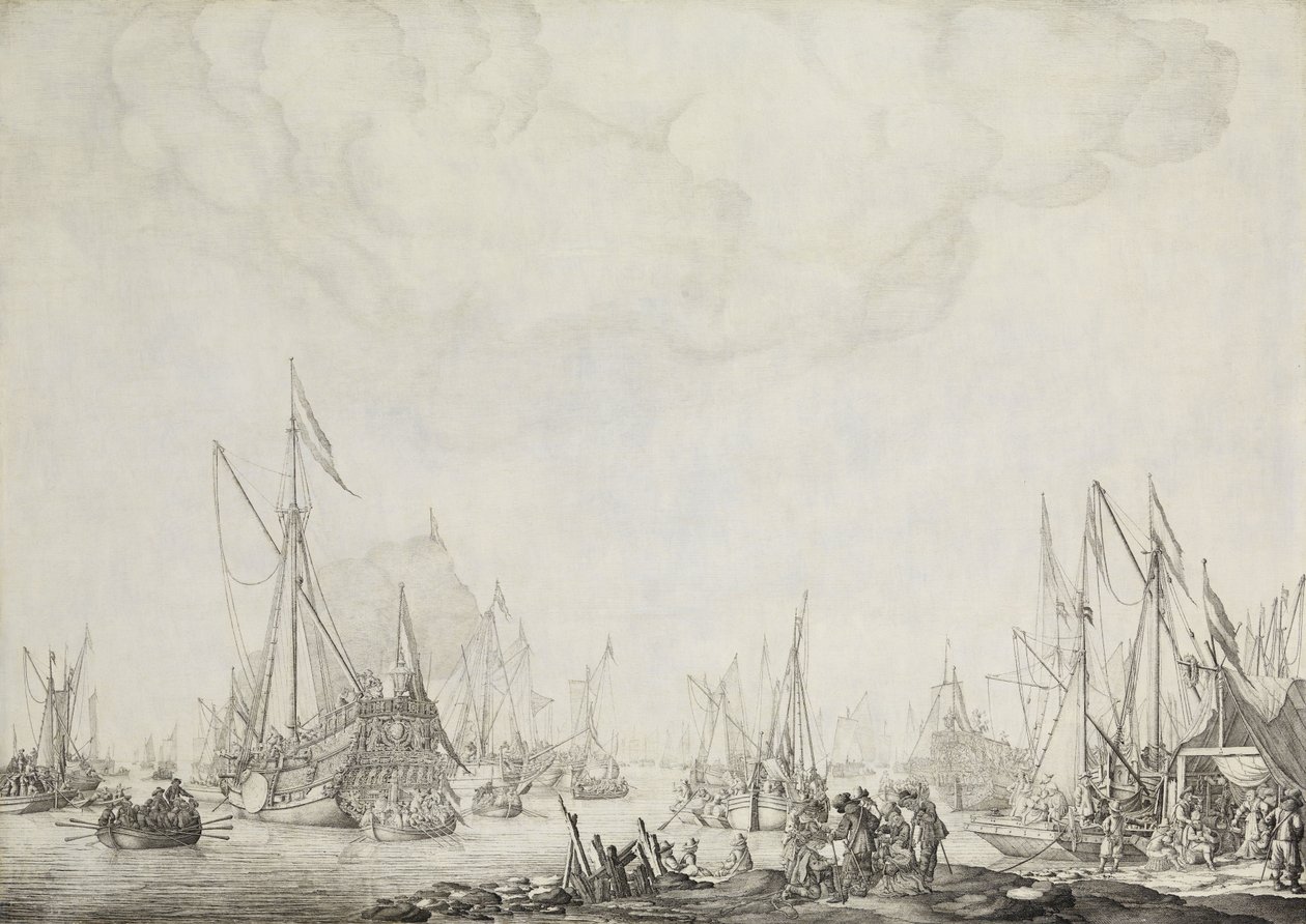 Královské a státní jachty od Willem van de the Elder Velde