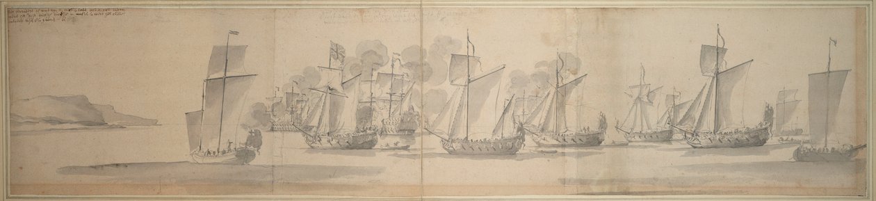 Plavba Marie Modenské z Calais do Doveru, 21. listopadu/1. prosince 1673 od Willem van de the Elder Velde