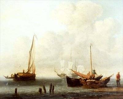 Dva rybářské čluny od Willem van de Velde the Younger