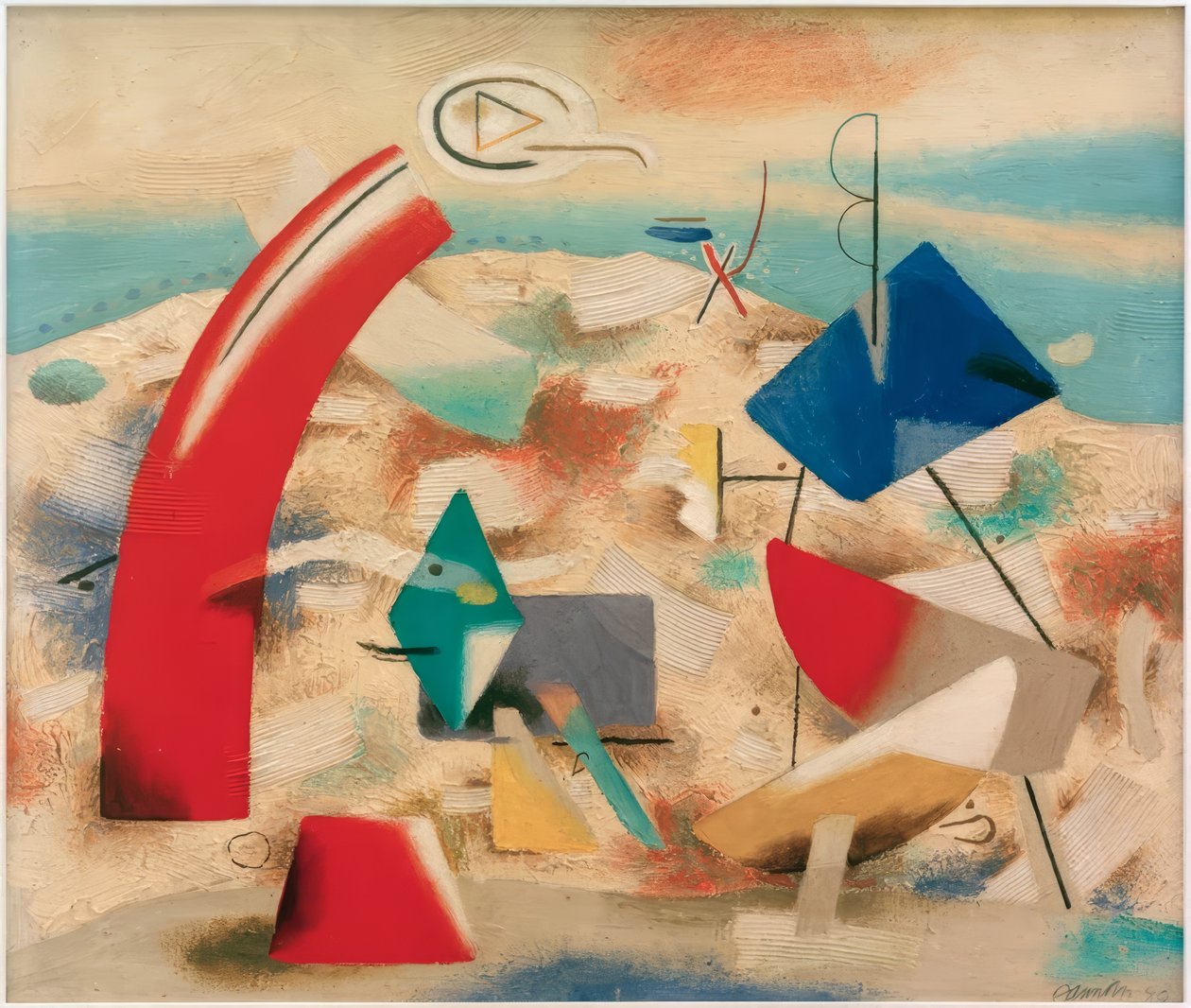 Veselá krajina IV od Willi Baumeister