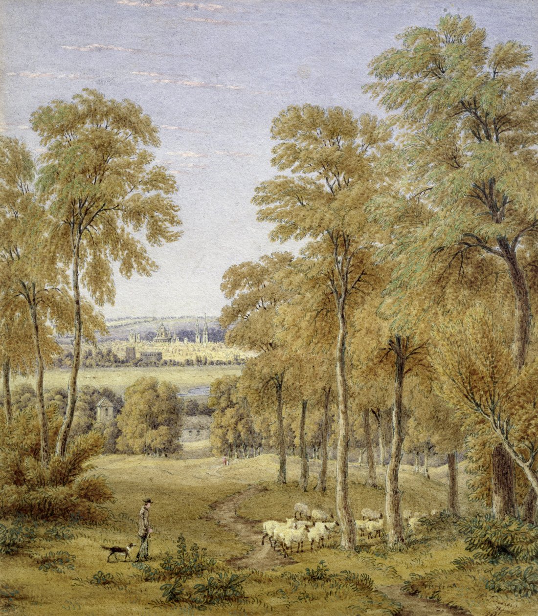 Oxford z Hinksey Ferry, 1852 (wc) od Joseph Mallord William Turner