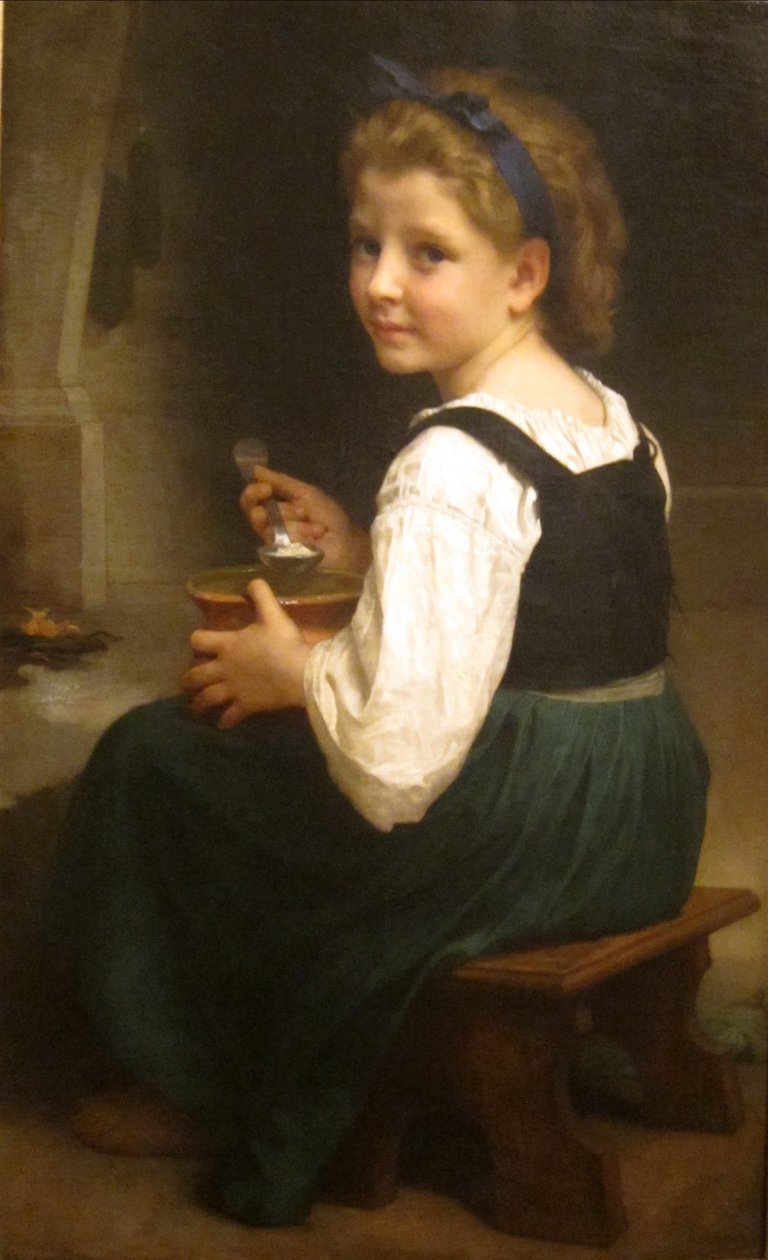 Dívka jí kaši od William Adolphe Bouguereau