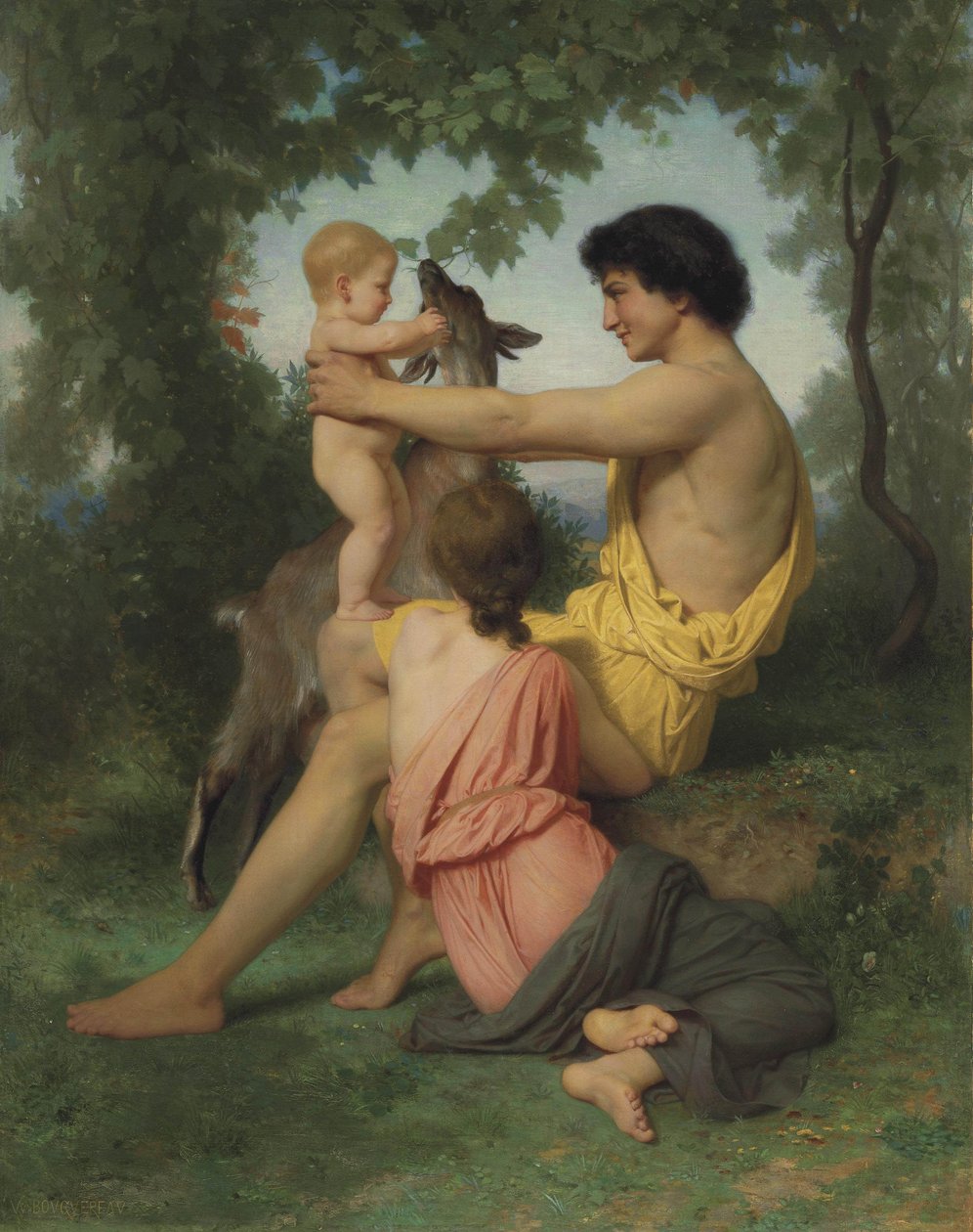 Idylská starověká rodina od William Adolphe Bouguereau