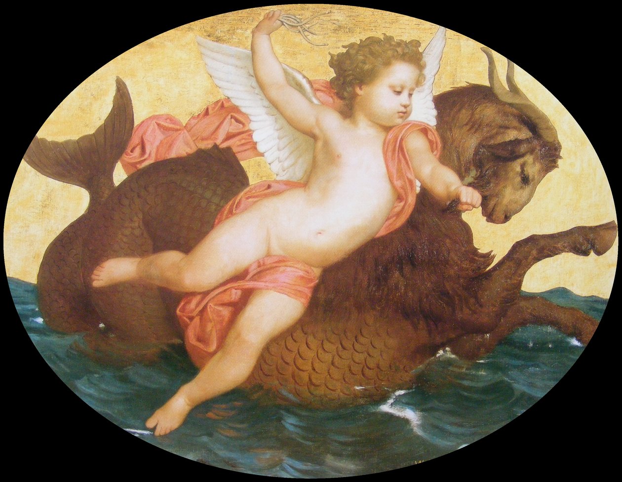 Putto na mořskou příšeru od William Adolphe Bouguereau
