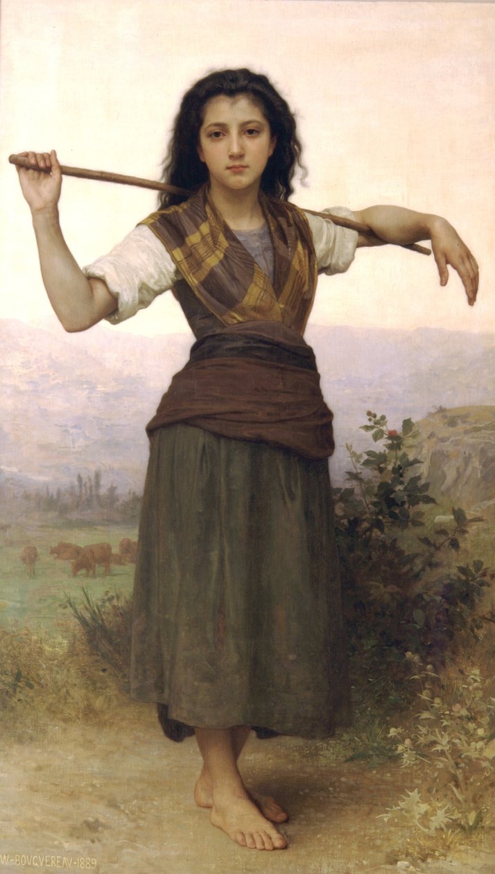 Pastýřka od William Adolphe Bouguereau