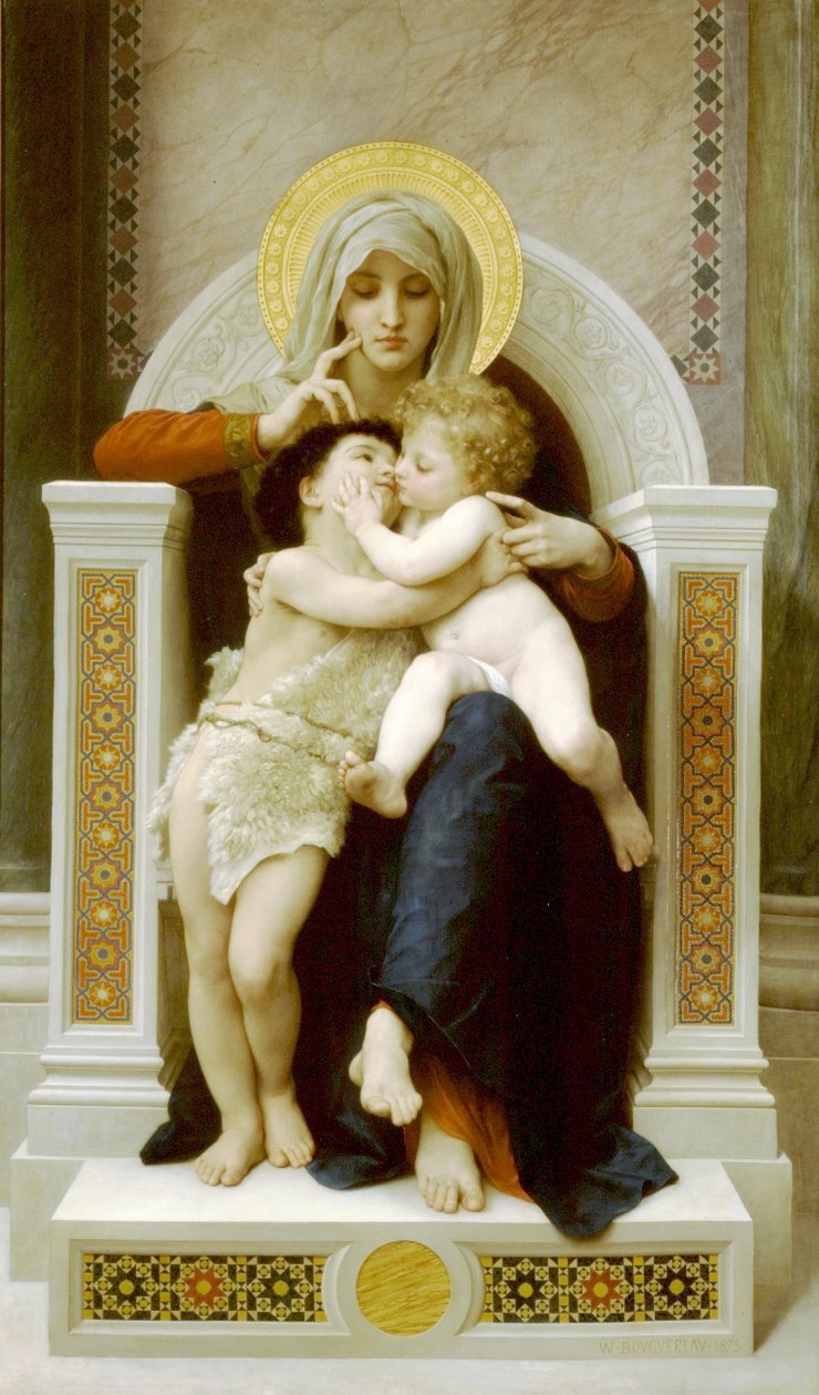 Panna, Ježíš a svatý Jan Křtitel od William Adolphe Bouguereau