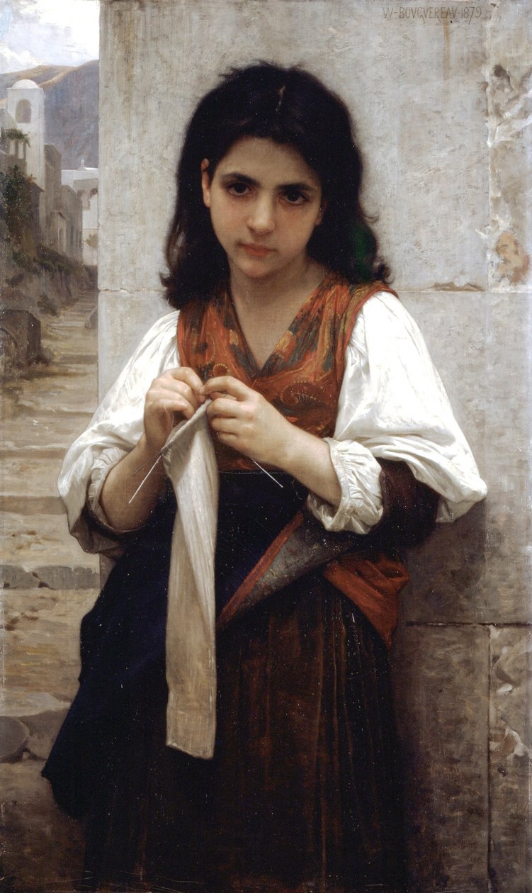 Pletací stroj od William Adolphe Bouguereau