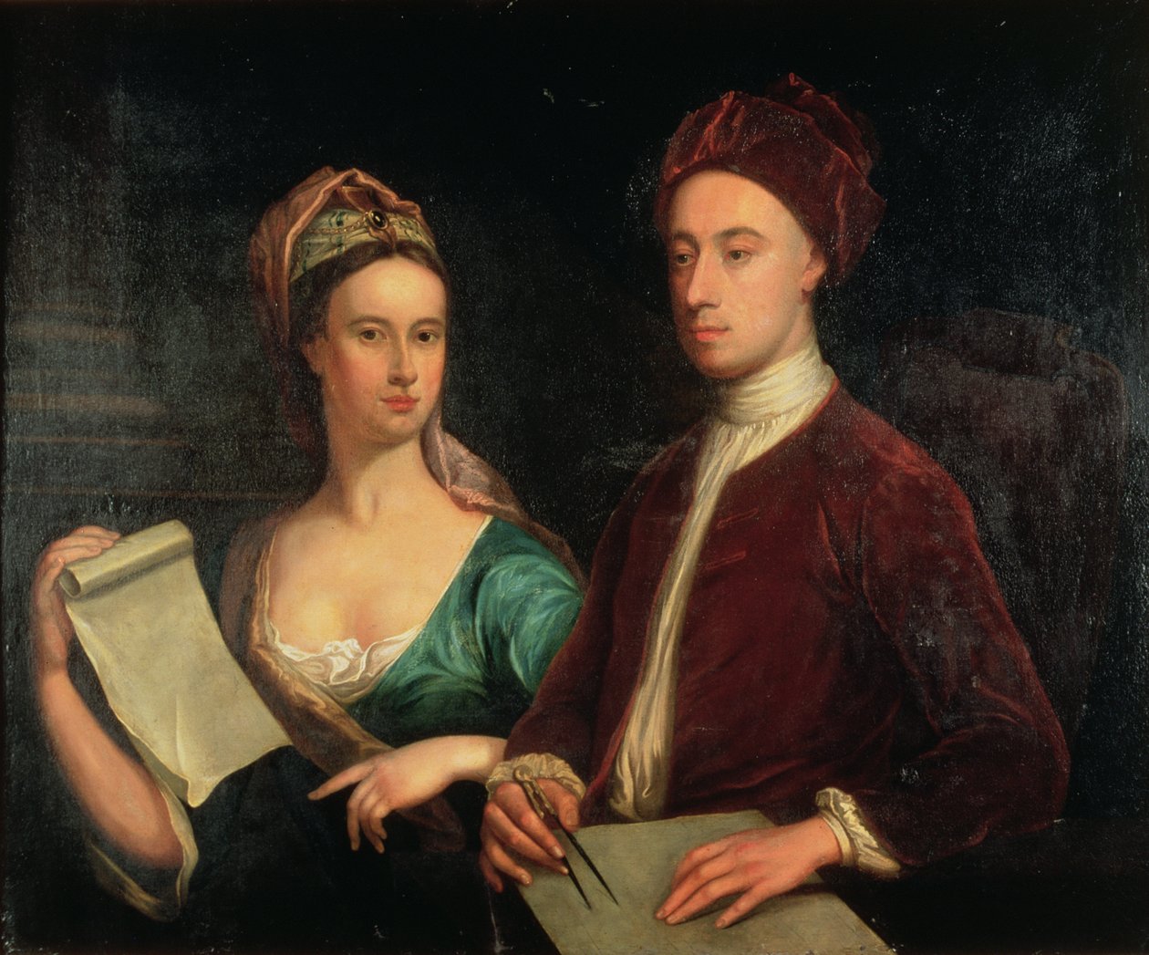 Portrét Richarda Boylea, 3. hraběte z Burlingtonu (1695-1753) a jeho manželky Lady Dorothy Savile (1699-1758) 1723 od William Aikman